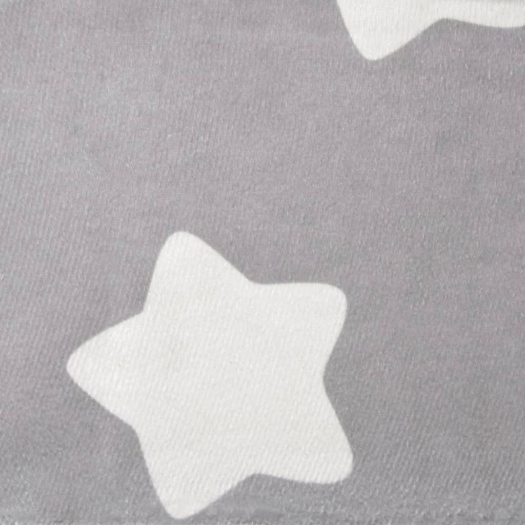 Divano Letto Bambini a 2 Posti Grigio Chiaro con Stelle Peluche | homemem39