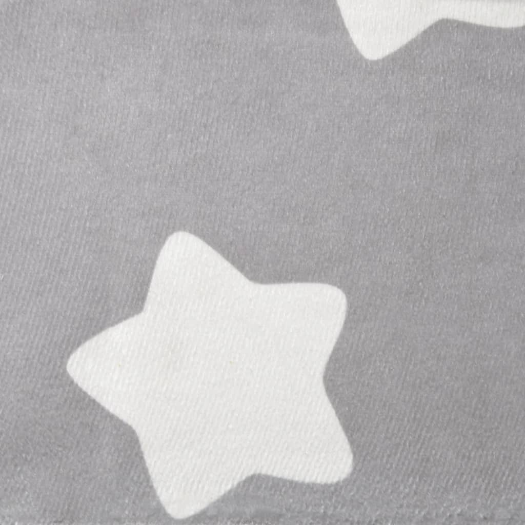 Divano per Bambini Grigio Chiaro con Stelle in Morbido Peluche | homemem39