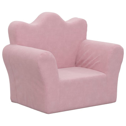 Divano per Bambini Rosa in Morbido Peluche | homemem39