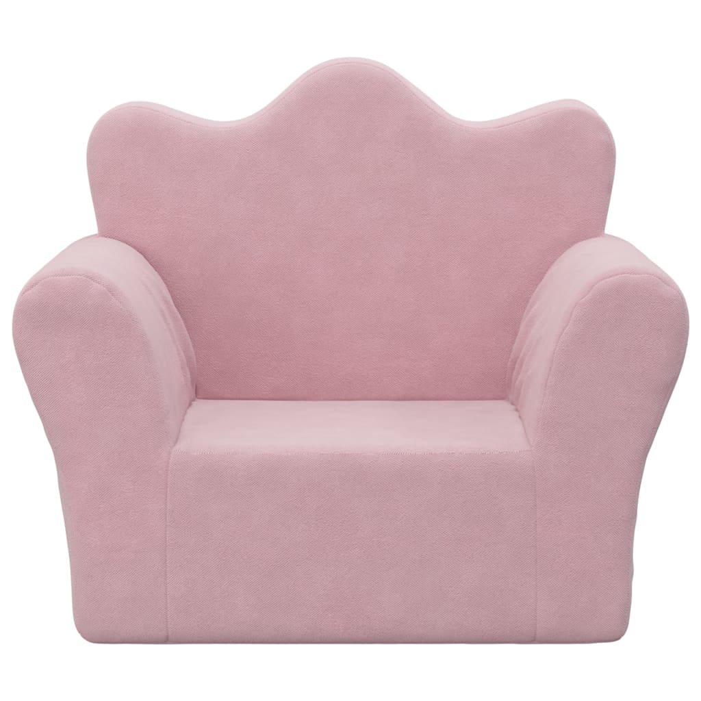 Divano per Bambini Rosa in Morbido Peluche | homemem39