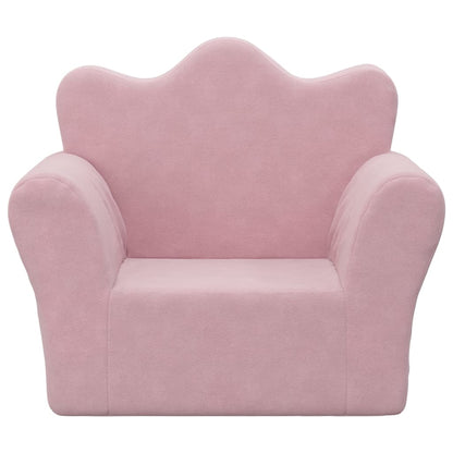 Divano per Bambini Rosa in Morbido Peluche | homemem39