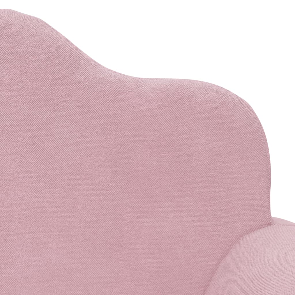 Divano per bambini a 2 posti rosa in morbido peluche | homemem39