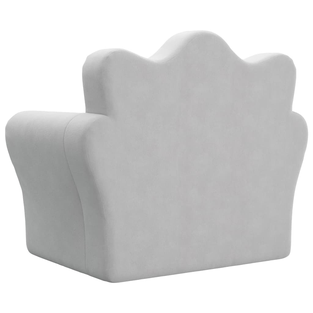 Divano Letto per Bambini Grigio Chiaro in Morbido Peluche | homemem39