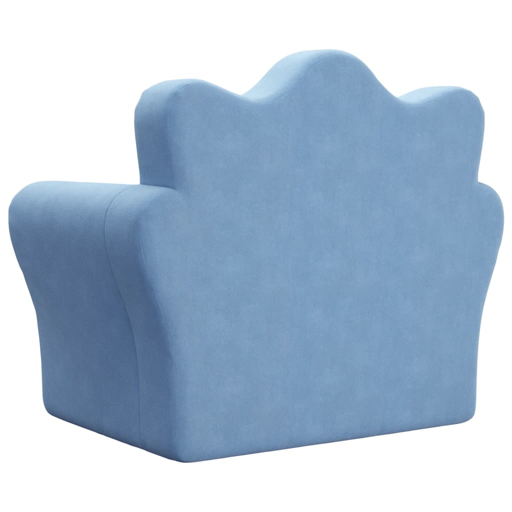 Divano Letto per Bambini Blu in Morbido Peluche | homemem39