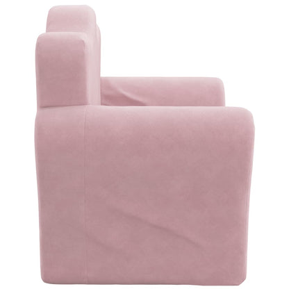 Divano Letto per Bambini Rosa in Morbido Peluche | homemem39