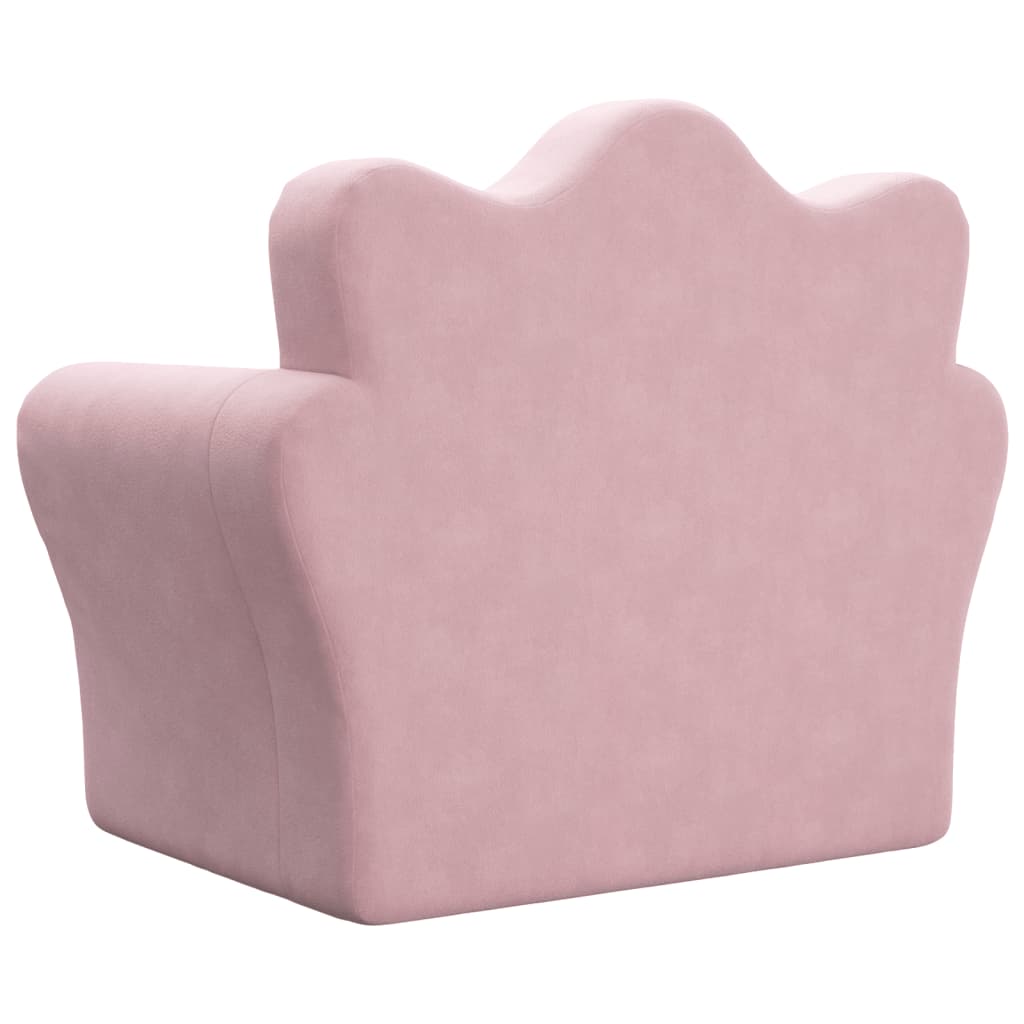 Divano Letto per Bambini Rosa in Morbido Peluche | homemem39