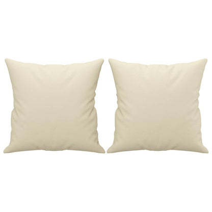 Divano a 2 Posti con Cuscini Crema 120 cm in Similpelle | homemem39
