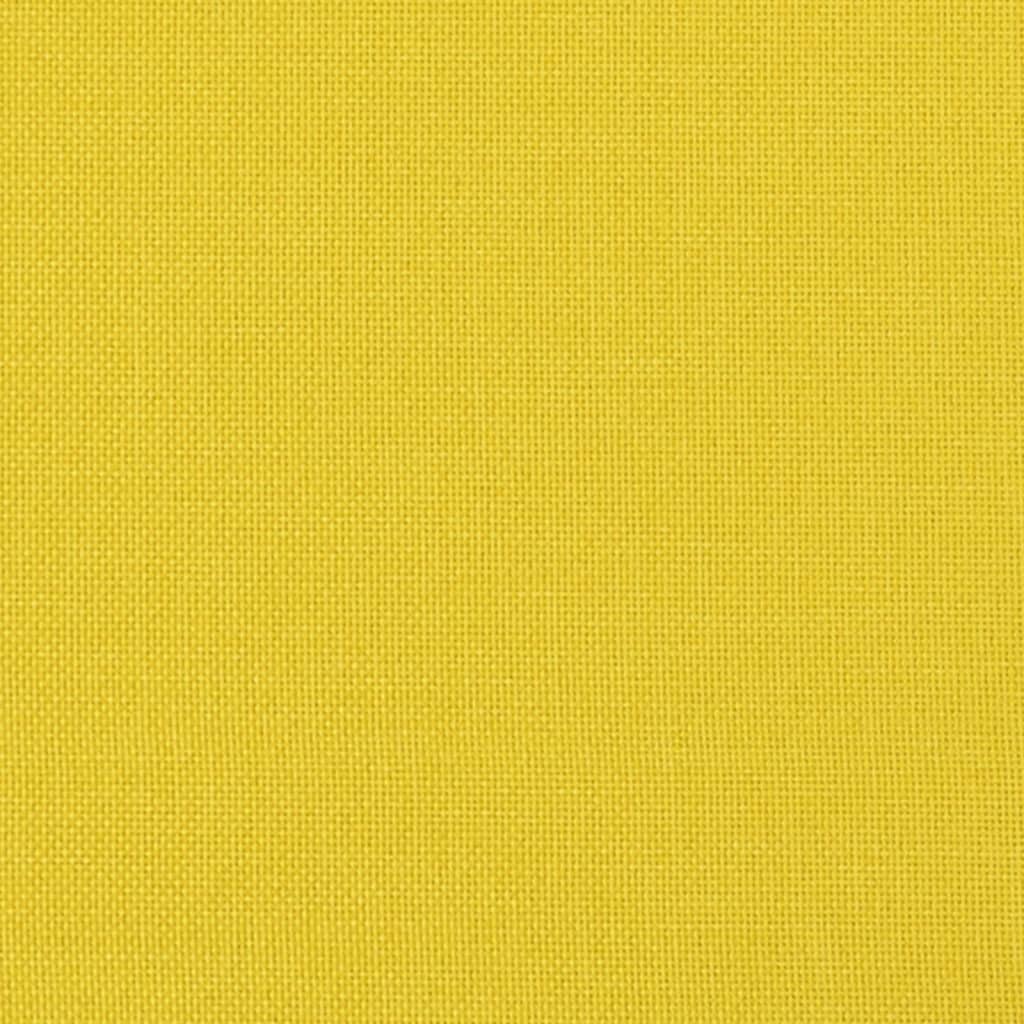 Divano a 3 Posti con Cuscini Giallo Chiaro 180 cm in Tessuto | homemem39