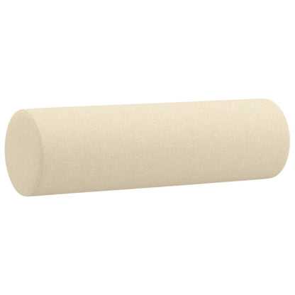Divano a 3 Posti con Cuscini Crema 180 cm in Tessuto | homemem39