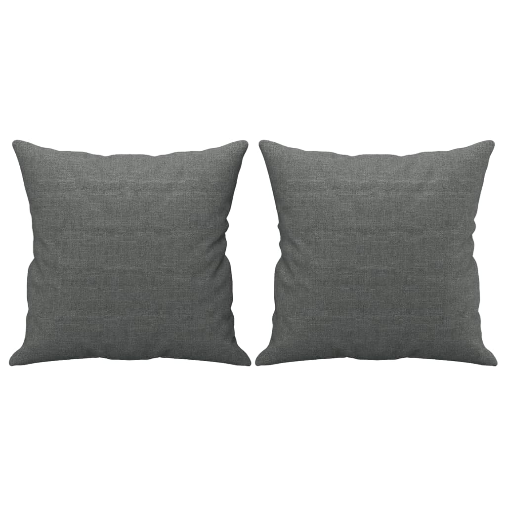 Divano a 2 Posti con Cuscini Grigio Scuro 120 cm in Tessuto | homemem39