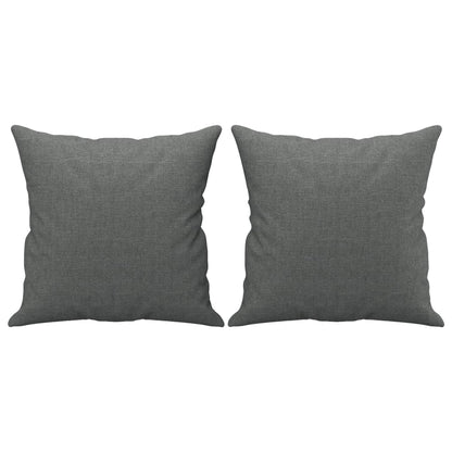Divano a 2 Posti con Cuscini Grigio Scuro 120 cm in Tessuto | homemem39