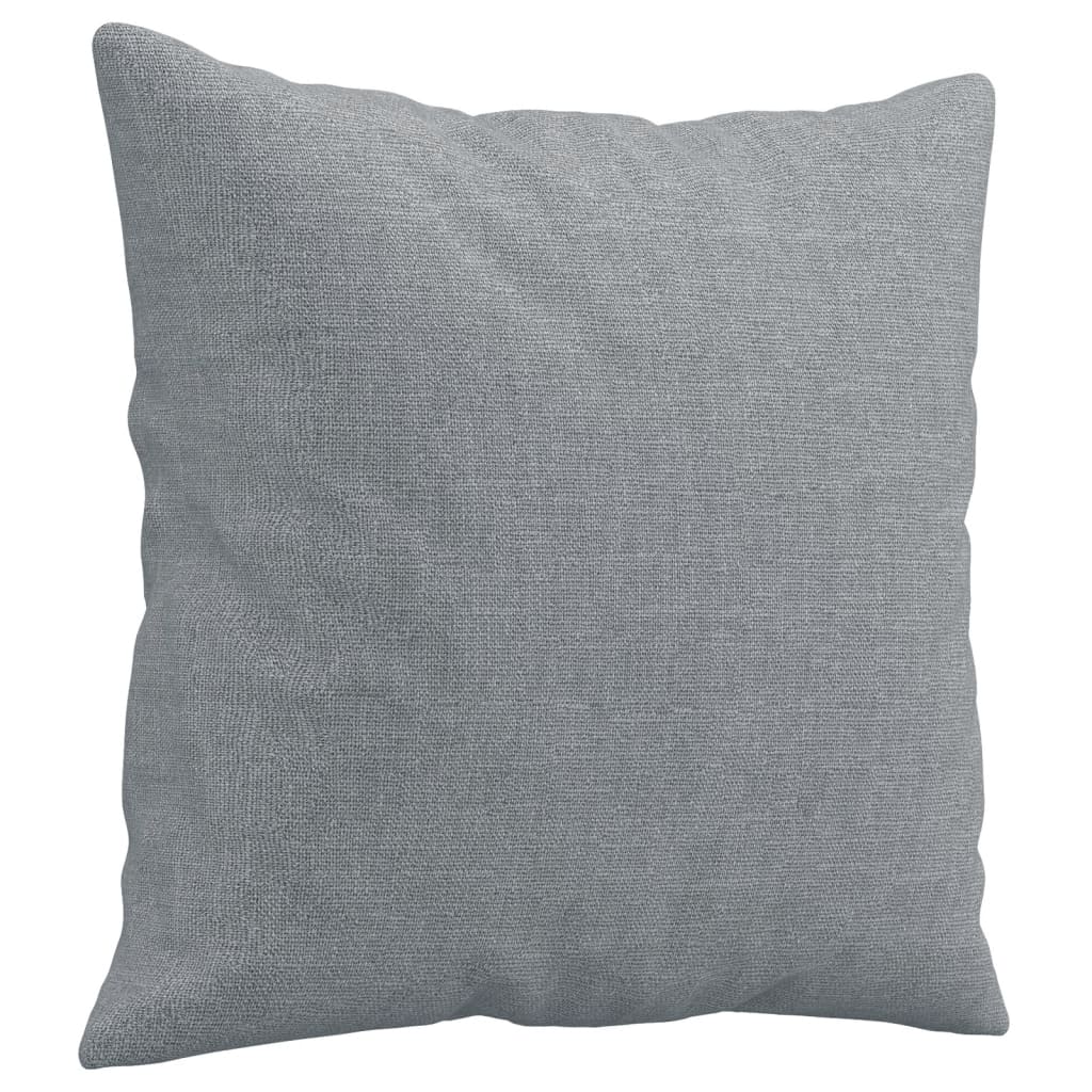 Divano a 2 Posti con Cuscini Grigio Chiaro 140 cm in Tessuto | homemem39