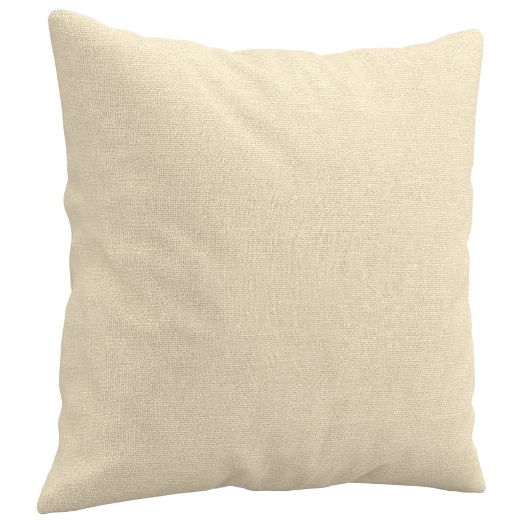 Divano a 2 Posti con Cuscini Crema 140 cm in Tessuto | homemem39