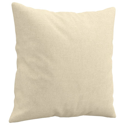 Divano a 2 Posti con Cuscini Crema 140 cm in Tessuto - homemem39