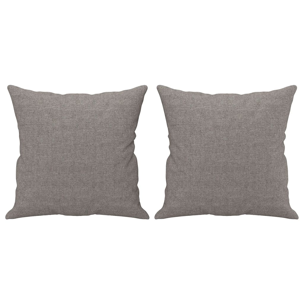 Divano a 2 Posti con Cuscini Tortora 140 cm in Tessuto - homemem39