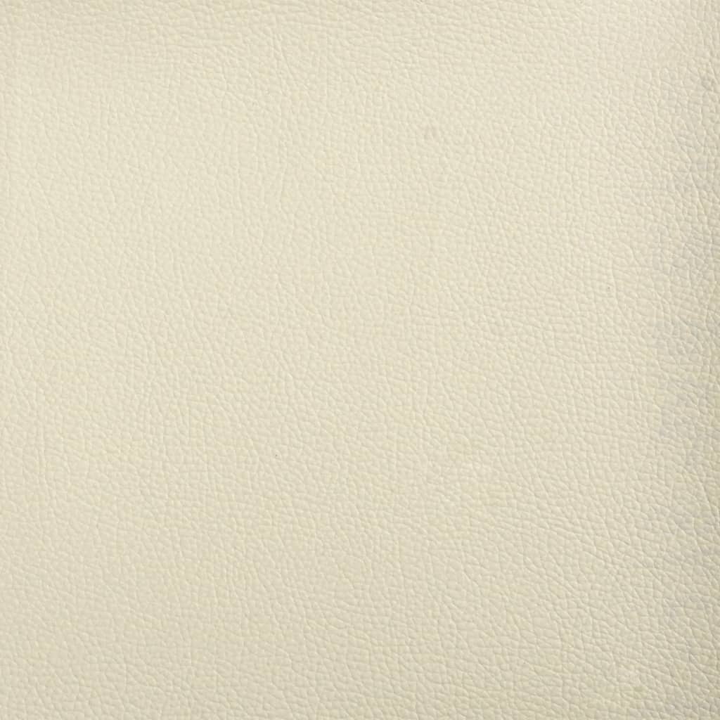 Divano a 2 Posti con Cuscini Crema 140 cm in Similpelle | homemem39