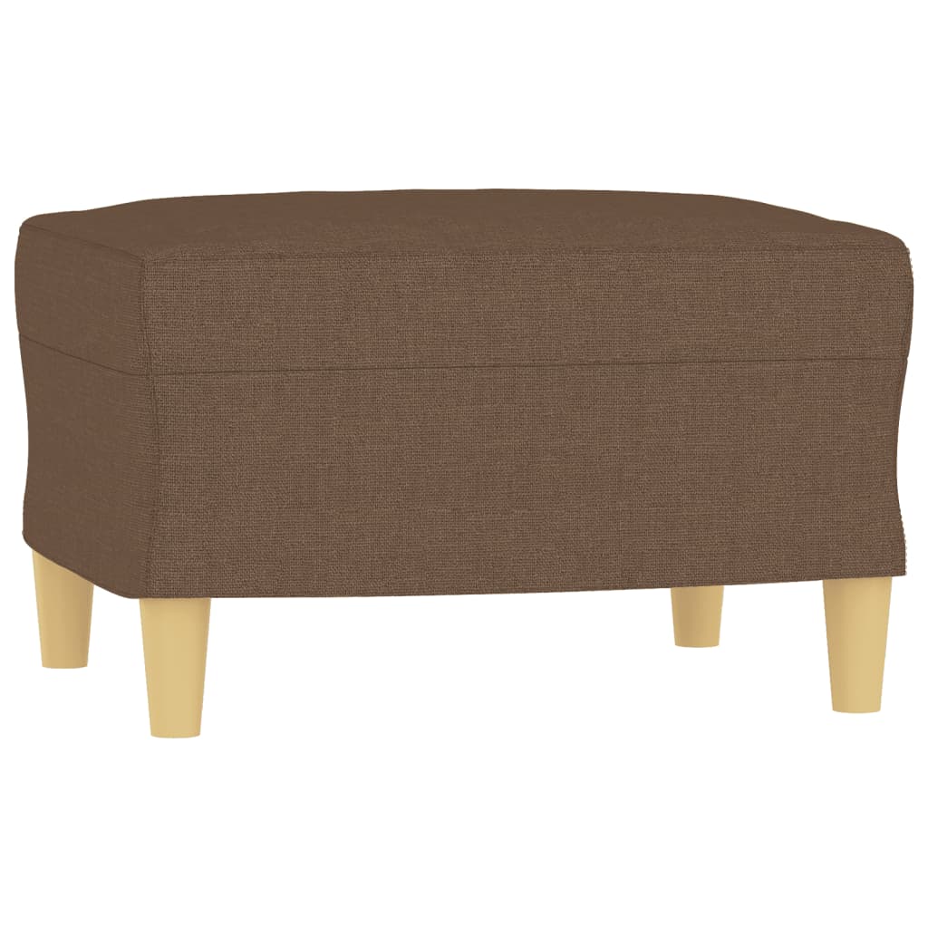 Poltrona con Poggiapiedi Marrone 60 cm in Tessuto | homemem39