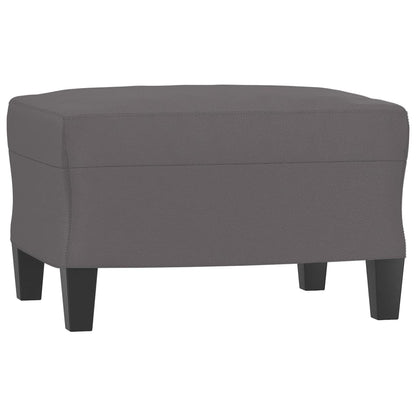 Divano a 3 Posti con Poggiapiedi grigio 180 cm in Similpelle | homemem39