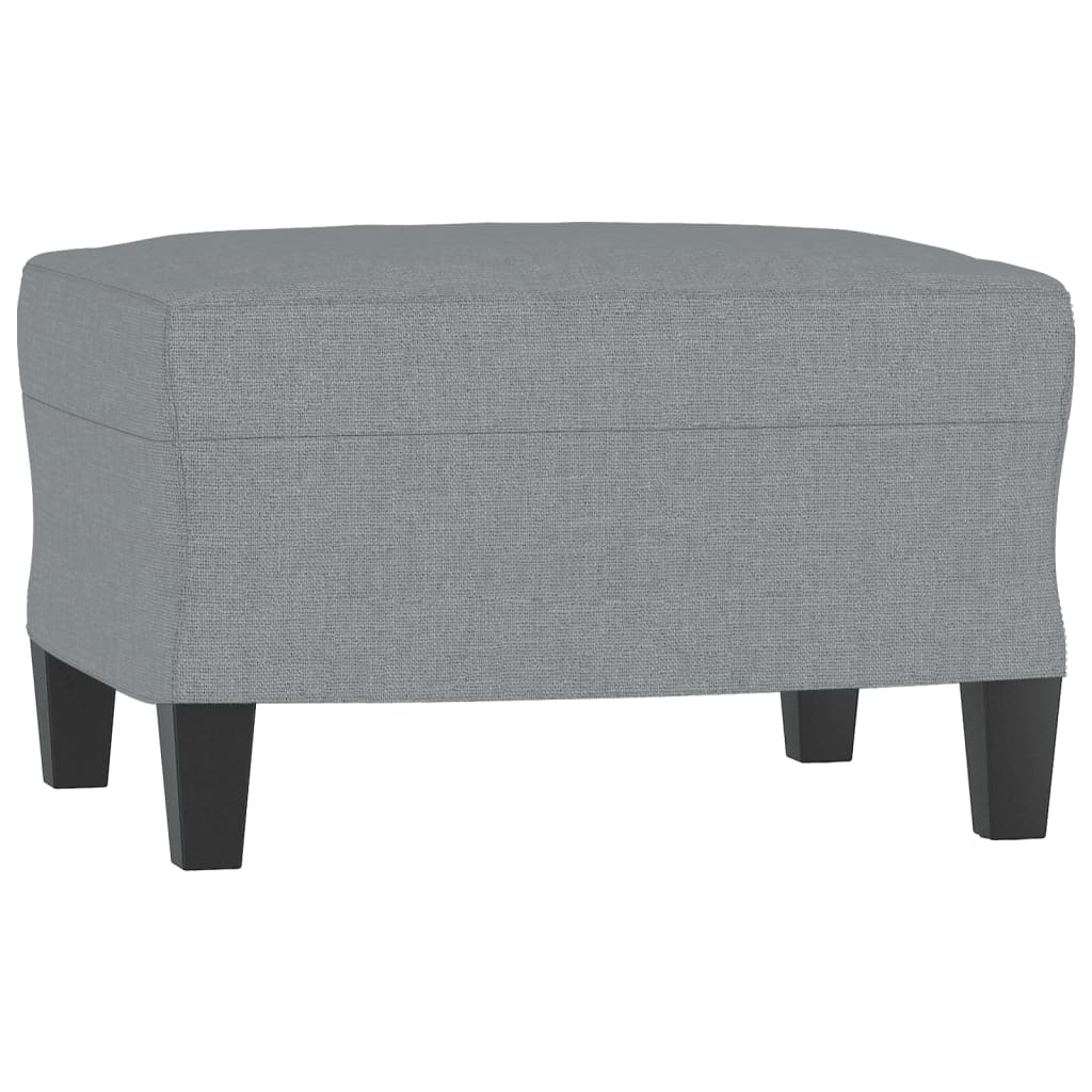 Poltrona con Poggiapiedi Grigio Chiaro 60 cm in Tessuto | homemem39