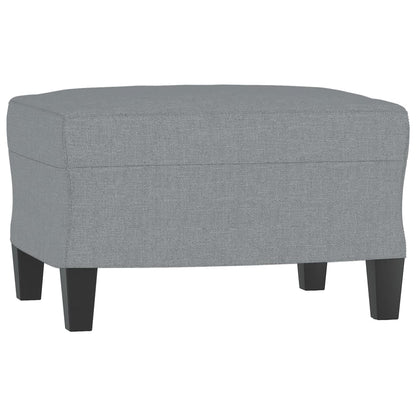 Poltrona con Poggiapiedi Grigio Chiaro 60 cm in Tessuto | homemem39