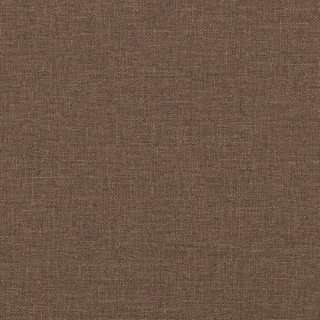 Divano a 3 Posti con Poggiapiedi Marrone 180 cm in Tessuto | homemem39