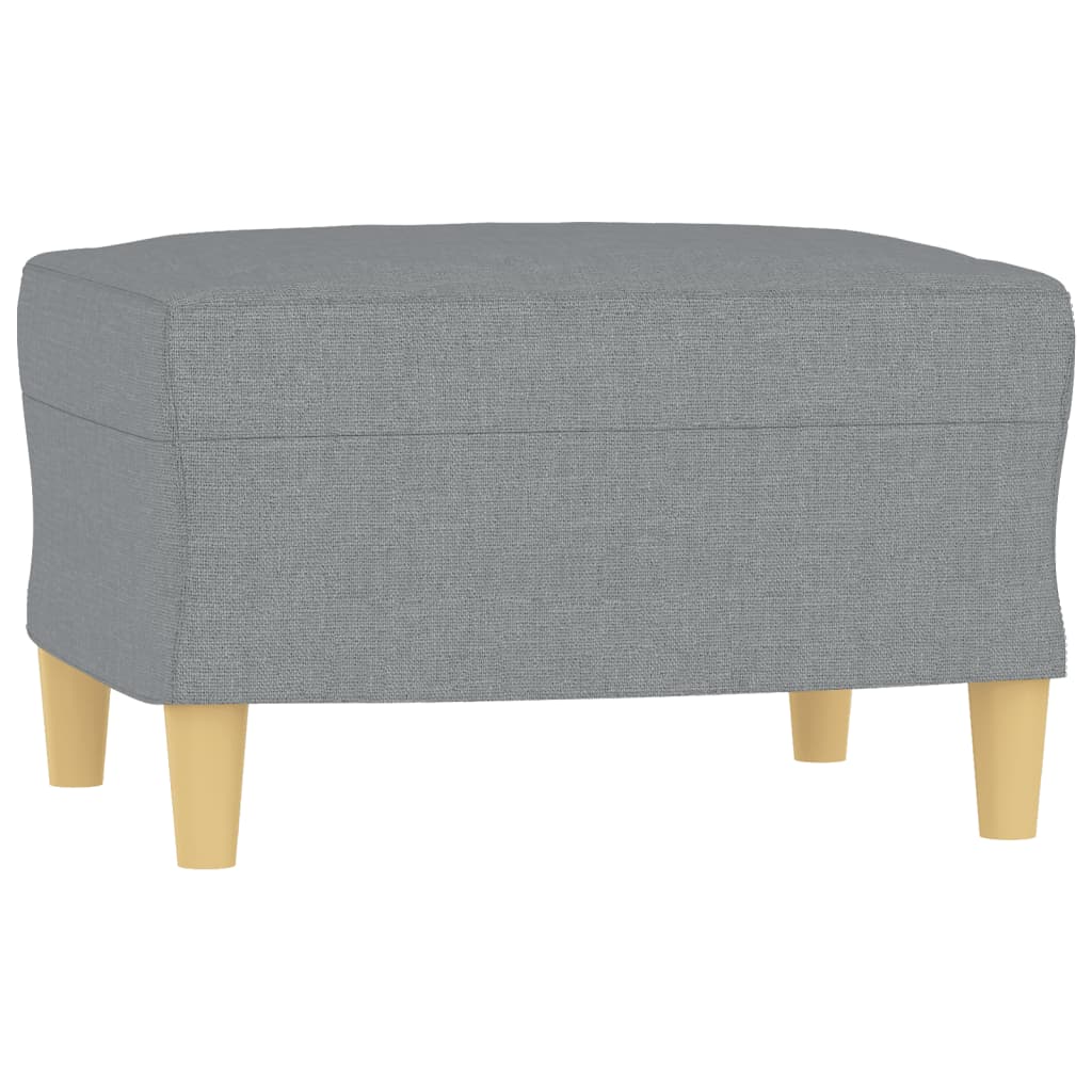 Poltrona con Poggiapiedi Grigio Chiaro 60 cm in Tessuto | homemem39
