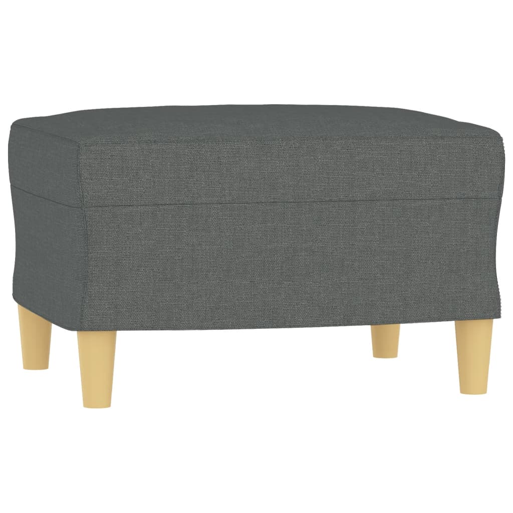 Poltrona con Poggiapiedi Grigio Scuro 60 cm in Tessuto | homemem39