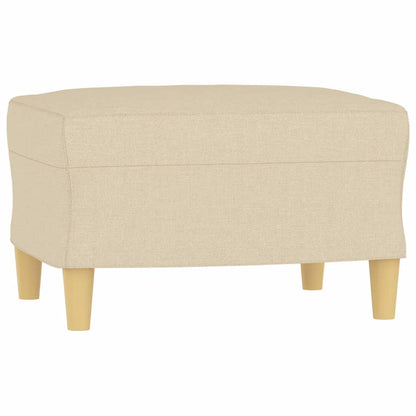 Poltrona con Poggiapiedi Crema 60 cm in Tessuto | homemem39
