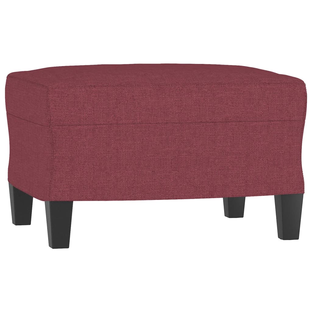 Poltrona con Poggiapiedi Rosso Vino 60 cm in Tessuto | homemem39