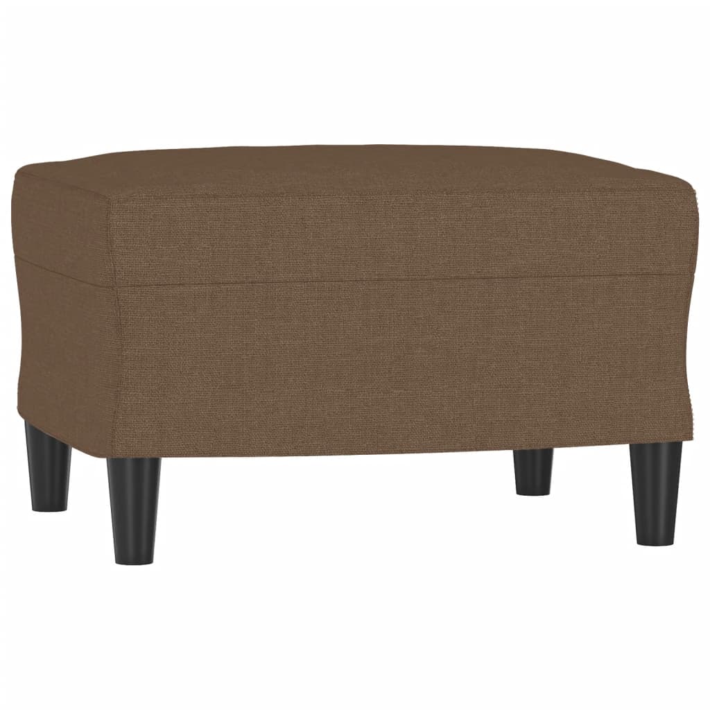 Poltrona con Poggiapiedi Marrone 60 cm in Tessuto | homemem39