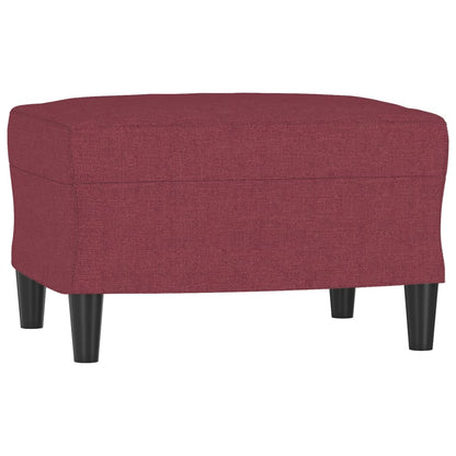 Poltrona con Poggiapiedi Rosso Vino 60 cm in Tessuto | homemem39