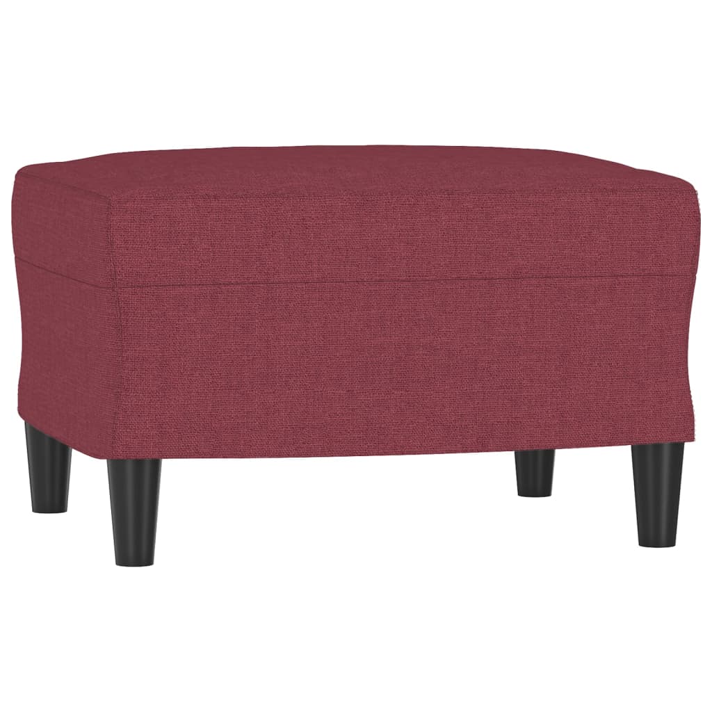 Poltrona con Poggiapiedi Rosso Vino 60 cm in Tessuto - homemem39