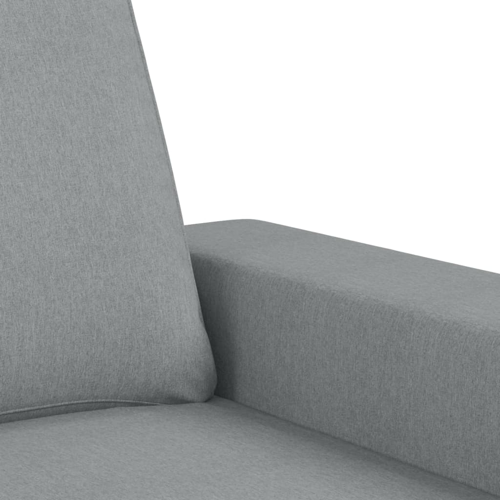Poltrona con Poggiapiedi Grigio Chiaro 60 cm in Tessuto | homemem39
