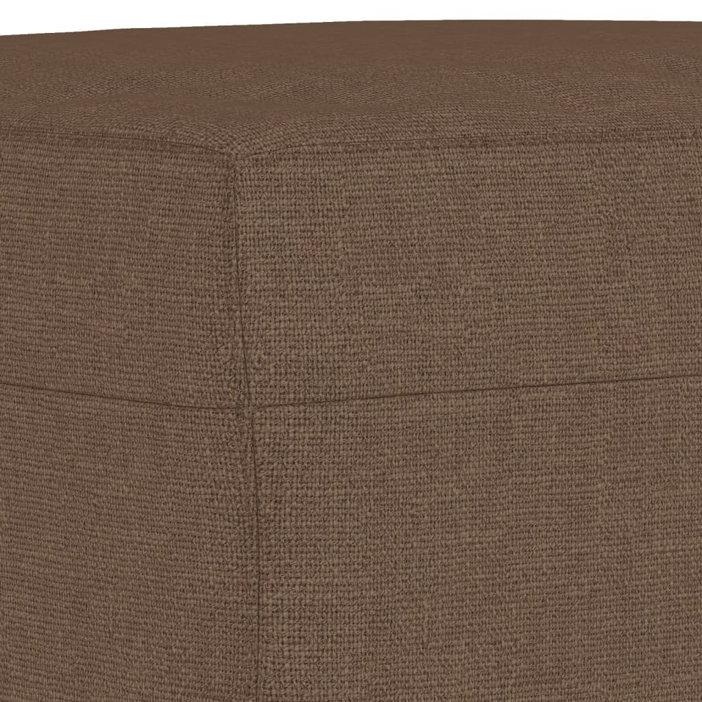 Poltrona con Poggiapiedi Marrone 60 cm in Tessuto | homemem39