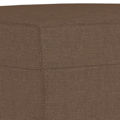 Poltrona con Poggiapiedi Marrone 60 cm in Tessuto | homemem39