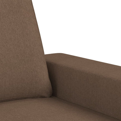 Poltrona con Poggiapiedi Marrone 60 cm in Tessuto | homemem39