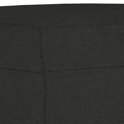 Poltrona con Poggiapiedi Nero 60 cm in Tessuto | homemem39