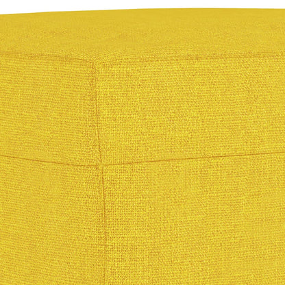 Poltrona con Poggiapiedi Giallo Chiaro 60 cm in Tessuto