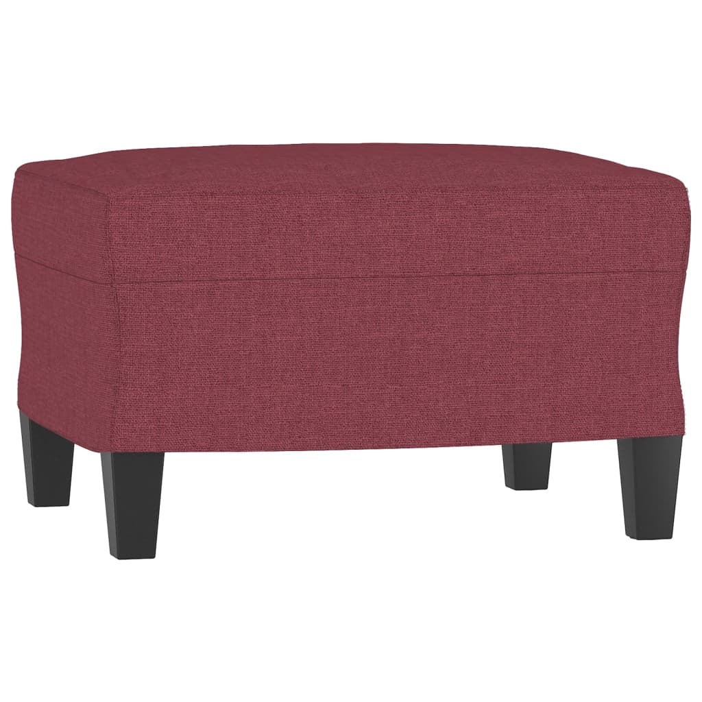 Poltrona con Poggiapiedi Rosso Vino 60 cm in Tessuto - homemem39