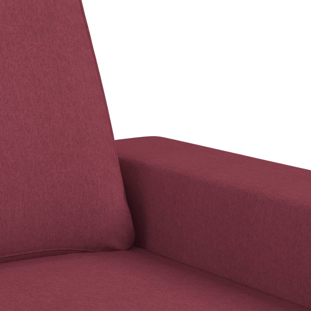 Poltrona con Poggiapiedi Rosso Vino 60 cm in Tessuto | homemem39