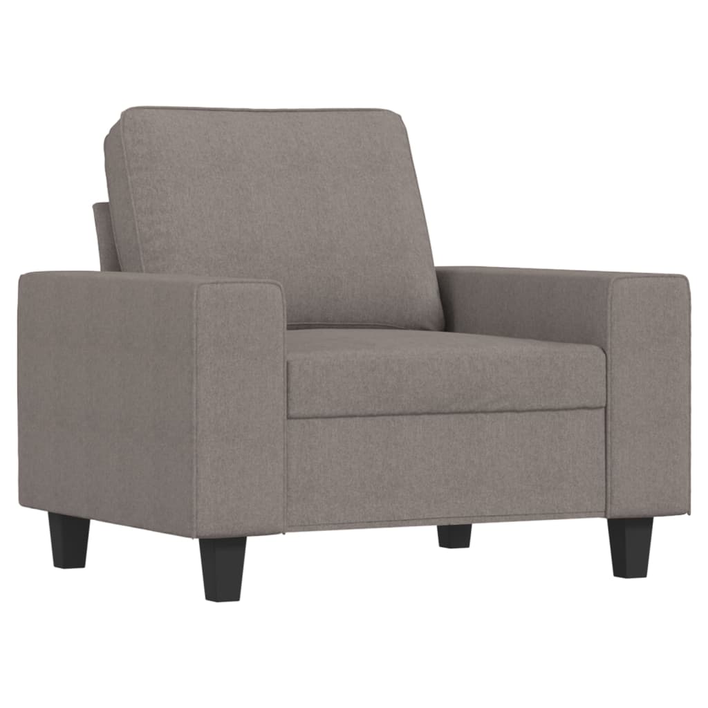 Poltrona con Poggiapiedi Tortora 60 cm in Tessuto | homemem39