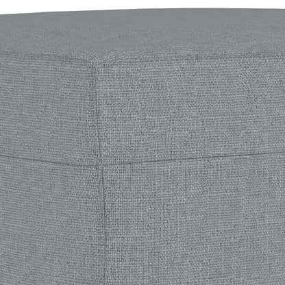 Divano a 3 Posti con Poggiapiedi Grigio Chiaro 180cm in Tessuto | homemem39