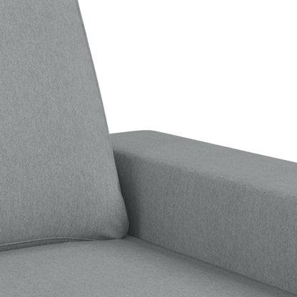 Divano a 3 Posti con Poggiapiedi Grigio Chiaro 180cm in Tessuto | homemem39