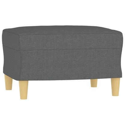 Poltrona con Poggiapiedi Grigio Scuro 60 cm in Tessuto | homemem39