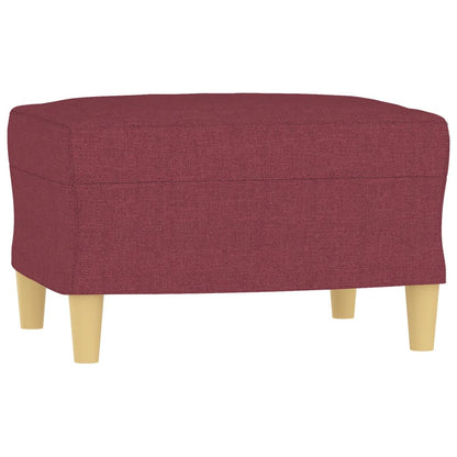 Poltrona con Poggiapiedi Rosso Vino 60 cm in Tessuto | homemem39