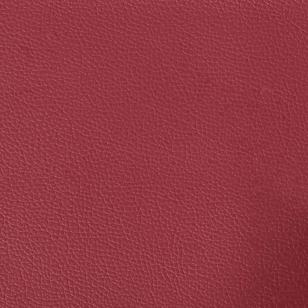 Poltrona con Poggiapiedi Rosso Vino 60 cm in Similpelle | homemem39