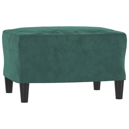 Poltroncina con Poggiapiedi Verde Scuro 60 cm in Velluto | homemem39