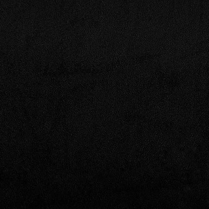 Poltrona con Poggiapiedi Nero 60 cm in Tessuto Microfibra