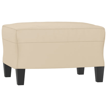 Poltrona con Poggiapiedi crema 60 cm in Tessuto Microfibra | homemem39
