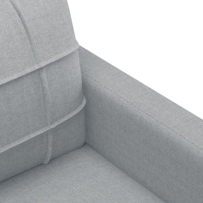 Set di Divani 4 pz con Cuscini Grigio Chiaro in Tessuto | homemem39
